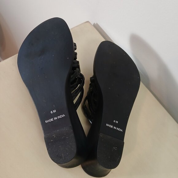 Easy Spirit slide-on leather low wedge heel - black - size 6 - Picture 5 of 6